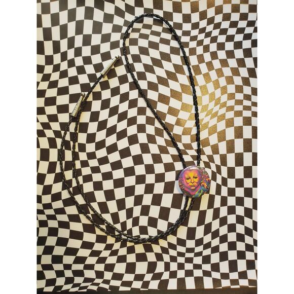 Horor inspired button style bolotie style necklace unique horror Halloween - Picture 2 of 3